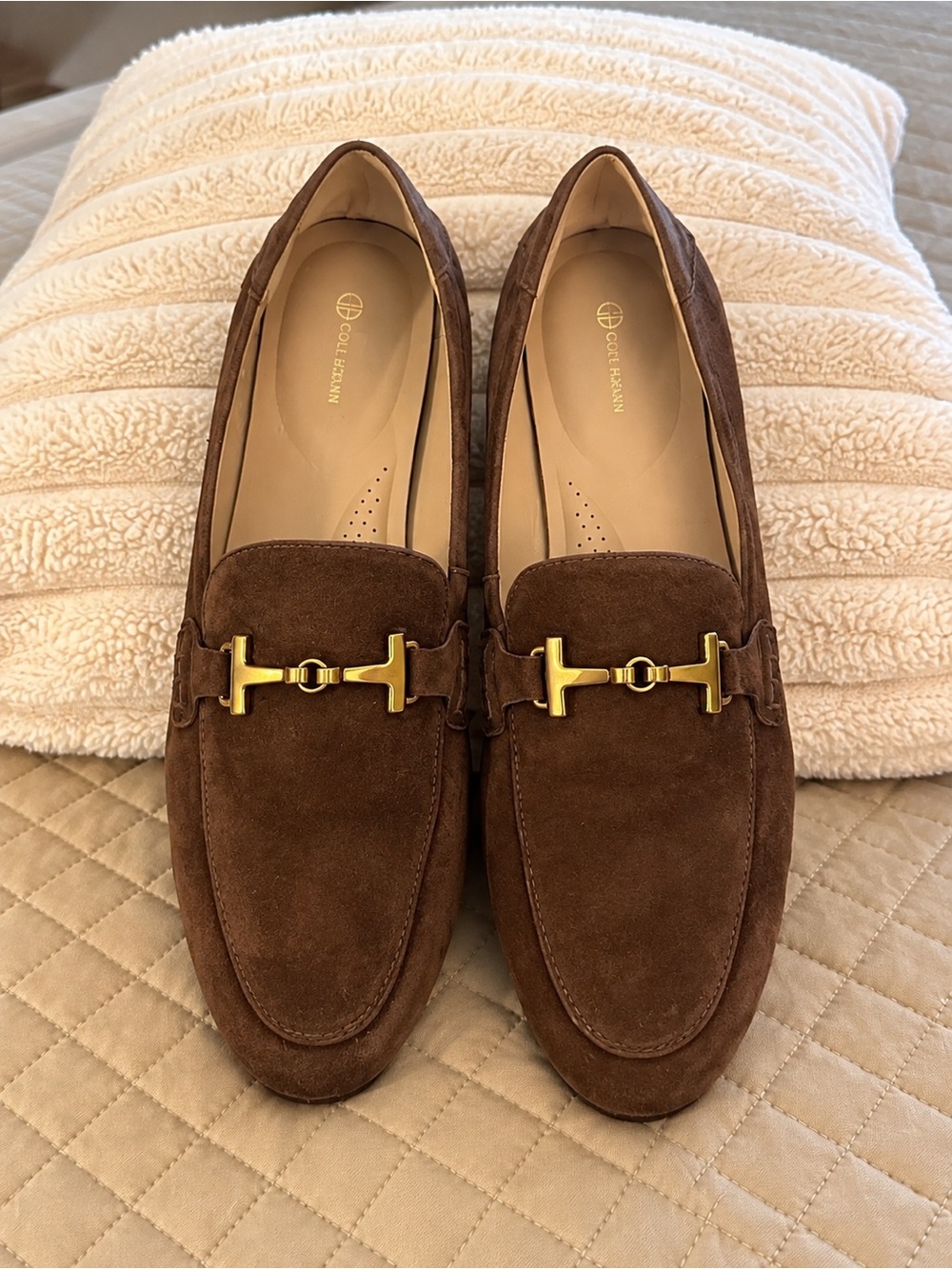 Gianni Bernini Brown Suede HorseBit Loafers — Women's Classic Slip-Ons